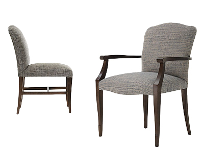 Wood Frame Arm & Armless-Uphostered Seat & Back